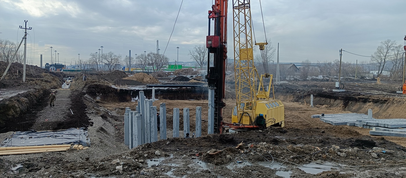 Аренда сваебоя для забивки бетонных свай в Каспийском